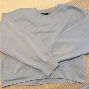 Zara Sky Blue Crewneck Sweater